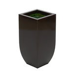 Glossy Brown Zinc Planter