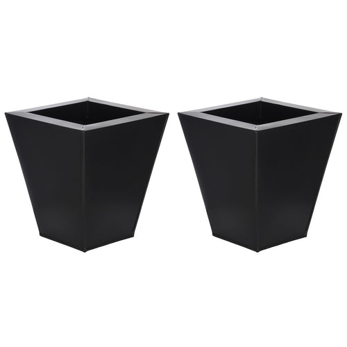 Square Small Zinc Vase - Set of 2