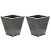 Square Small Zinc Vase - Set of 2