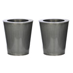 Round Small Zinc Vase - Set of 2 Vases