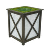 Large Stout Crisscross Wood/Metal Planter Pot-in-a-Pot