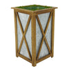 Large Tall Crisscross Wood/Metal Planter Pot-in-a-Pot