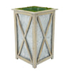 Large Tall Crisscross Wood/Metal Planter Pot-in-a-Pot