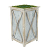 Large Tall Crisscross Wood/Metal Planter Pot-in-a-Pot