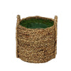 Large Braided Water Hyacinth Basket Planter Pot-in-a-Pot