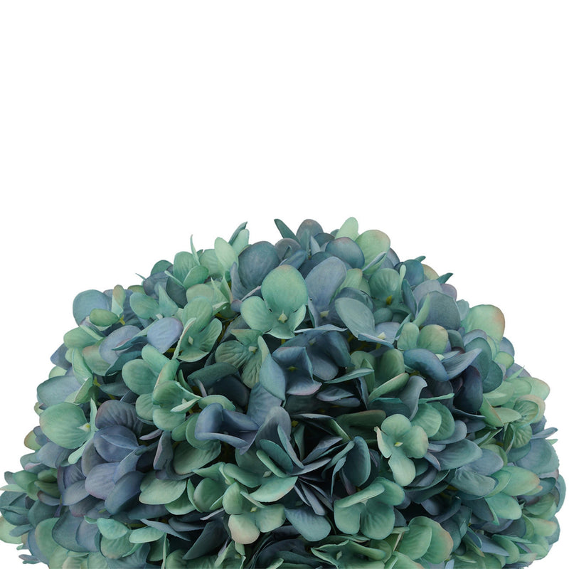 Artificial Hydrangea in Black Tapered Zinc Cube