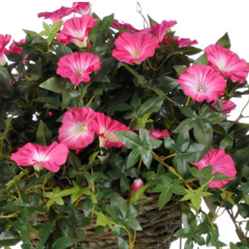 Artificial Morning Glory Hanging Basket