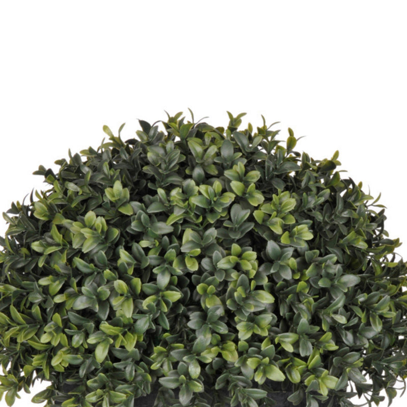 Artificial Half-Ball Boxwood Topiary in Garden Urn