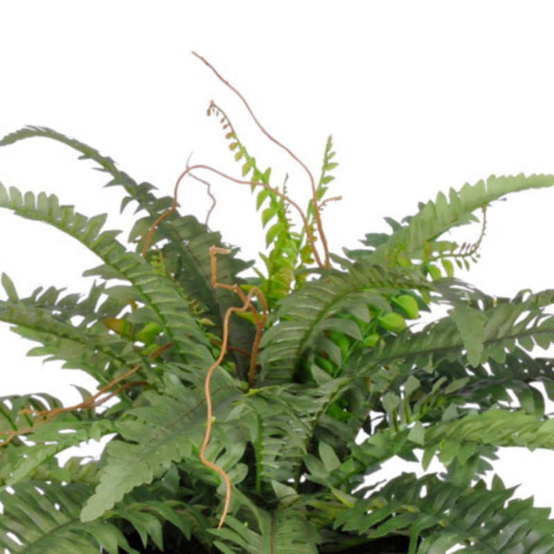 Artificial Fern in Small Zinc