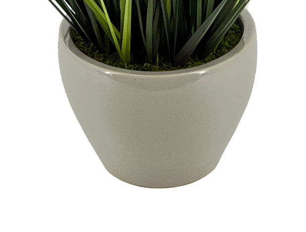 Faux 42" Grass in Fishbowl Ceramic