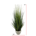 Faux 42" Grass in Fishbowl Ceramic