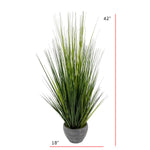 Faux 42" Grass in Fishbowl Ceramic