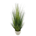 Faux 42" Grass in Fishbowl Ceramic