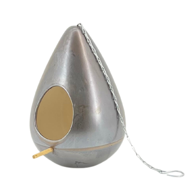 Ceramic 10" Teardrop Birdhouse