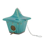 Ceramic 9" Square Pagoda Birdhouse