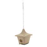 Ceramic 9" Square Pagoda Birdhouse