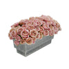 Shabby Chic® Antique Pink Roses in Distressed Zinc Ledge Planter