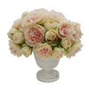 Shabby Chic® Light Pink Peonies in Distressed White Metal Urn