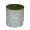 Large Copper-Rim Metal Planter Pot-in-a-Pot