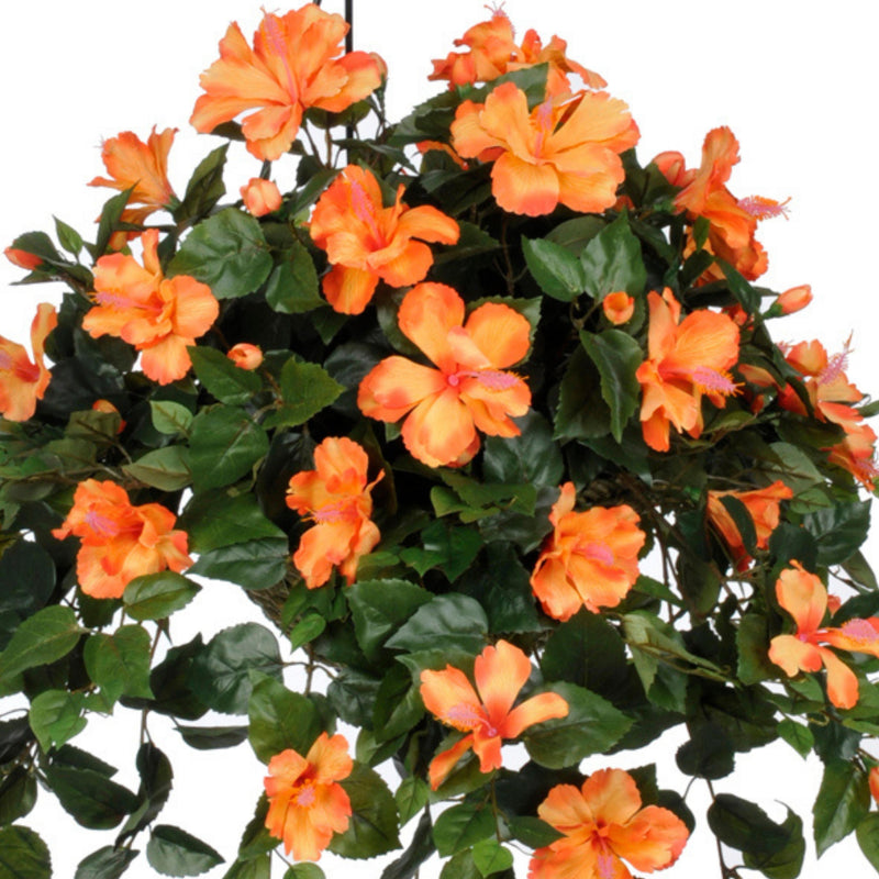 Artificial Hibiscus Hanging Basket