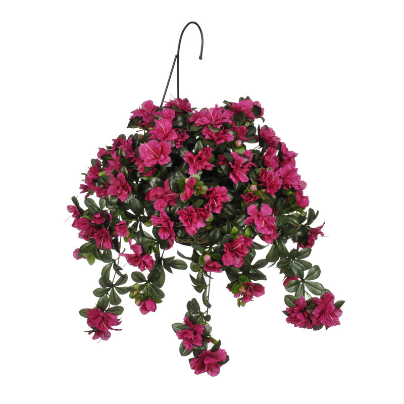 Artificial Azalea Hanging Basket - House of Silk Flowers®
 - 1