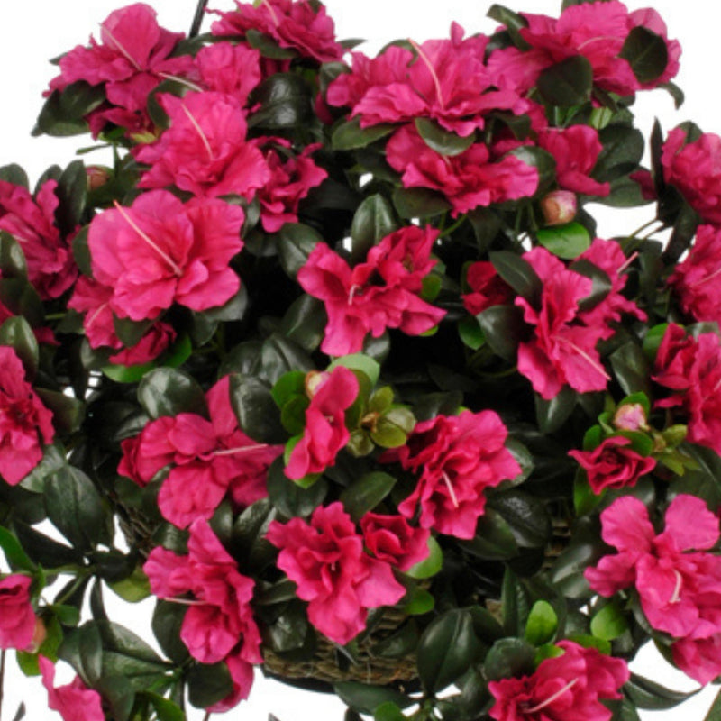 Artificial Azalea Hanging Basket