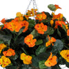 Artificial Nasturtium Hanging Basket