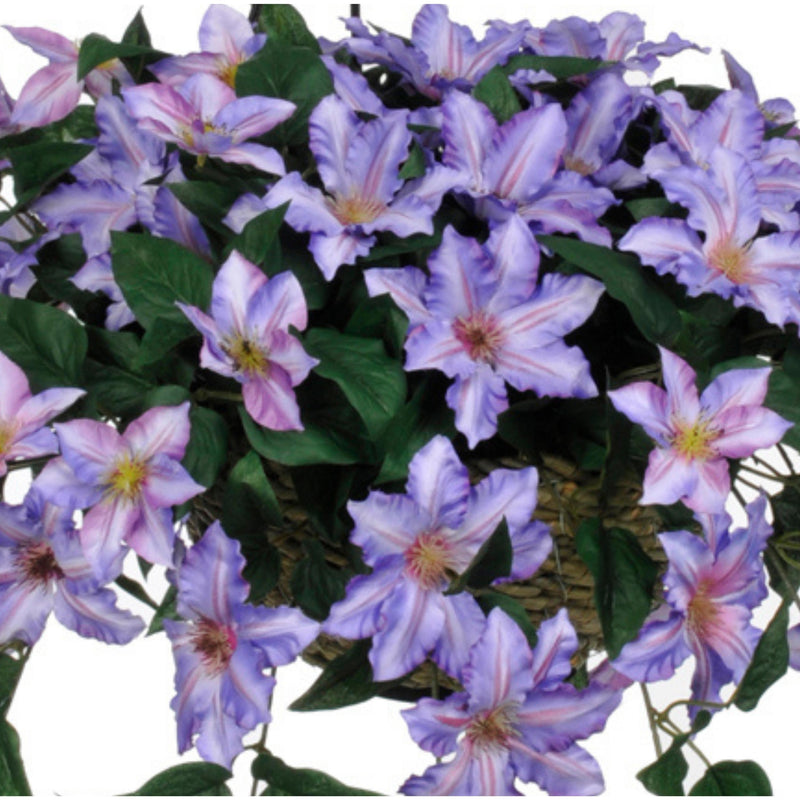 Artificial Clematis Hanging Basket