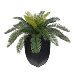 Artificial Cycas Palm in Black Zinc - House of Silk Flowers®
 - 3