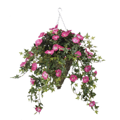 Artificial Morning Glory Hanging Basket - House of Silk Flowers®
 - 4