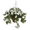 White Azalea Hanging Basket House of Silk Flowers®