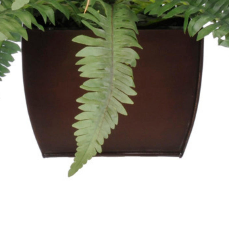 Artificial Fern in Small Zinc