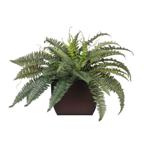 Artificial Fern in Large Zinc - House of Silk Flowers®
