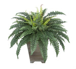 Artificial Fern in Small Washed Wood Planter - House of Silk Flowers®
 - 2