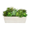 Artificial Succulent Garden in Rectangle Planter