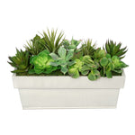 Artificial Succulent Garden in Rectangle Planter