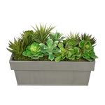 Artificial Succulent Garden in Rectangle Planter