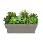 Artificial Succulent Garden in Rectangle Planter