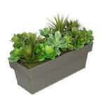 Artificial Succulent Garden in Rectangle Planter