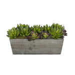 Artificial Succulent Garden in Rectangle Planter