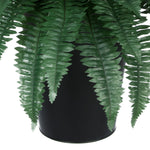 Artificial Fern in Round Zinc Planter