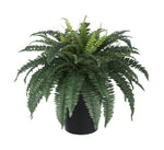 Artificial Fern in Round Zinc Planter - House of Silk Flowers®
 - 3