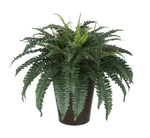 Artificial Fern in Round Zinc Planter - House of Silk Flowers®
 - 4