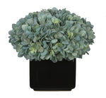 Artificial Hydrangea in Large Black Cube Ceramic - House of Silk Flowers®
 - 6