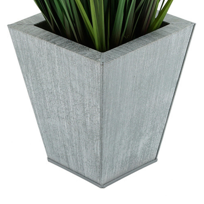 Artificial 44-inch Grass in Square Zinc