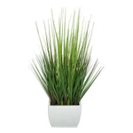 27-inch Grass in Small Cream Rectangle Zinc House of Silk Flowers®