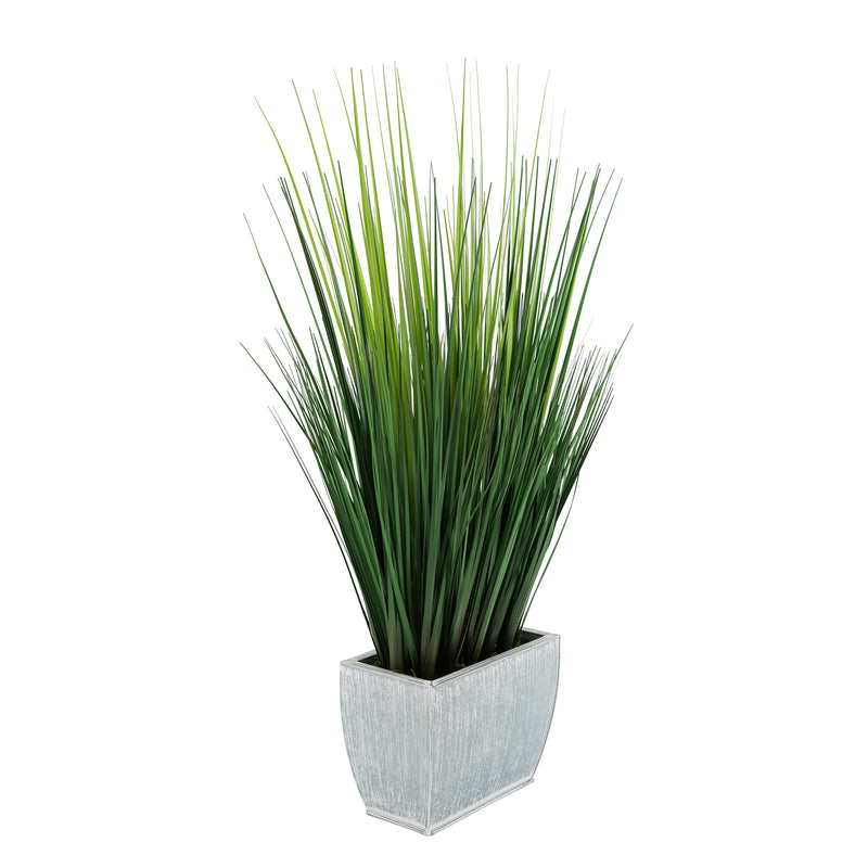 27-inch Grass in Small Farmhouse Rectangle Zinc House of Silk Flowers®