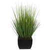 28-inch Grass in Medium Black Rectangle Zinc House of Silk Flowers®