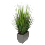 28-inch Grass in Medium Silver Rectangle Zinc House of Silk Flowers®