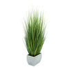 Artificial 50-inch Grass in X-Large Rectangle Zinc House of Silk Flowers®